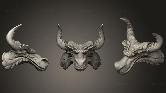 3D model Dragon Portrait (STL)